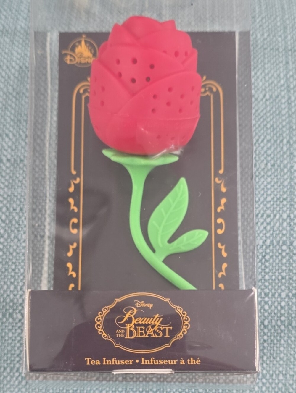 Disney Beauty and the Beast Rose Tea Infuser - Red and Green